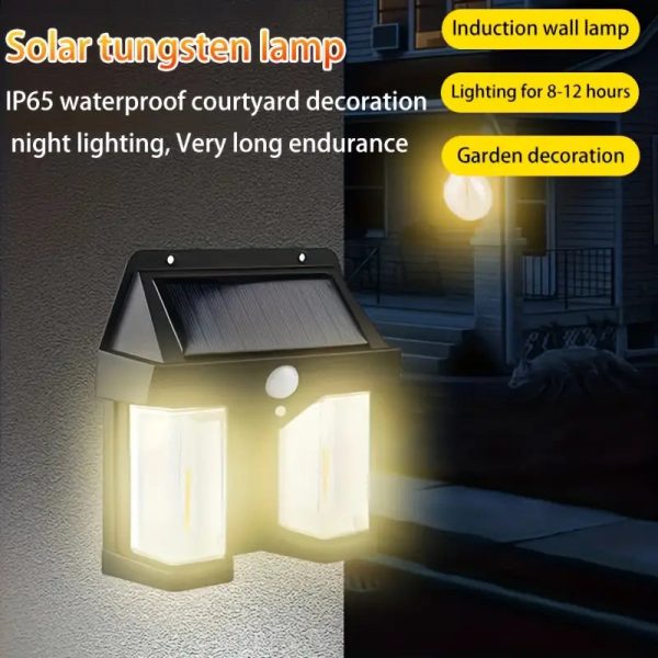 Double Head Antique Solar Sensor Solar Wall Lamp Outdoor Tungsten Lamp Induction Garden Lamp Garden Villa Night Lamp