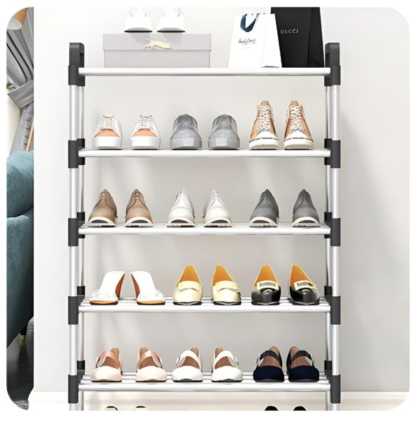 Tier Shoe Rack, Free Standing Shoe Racks, Stackable Shoe Rack With Side Support For Indoor & Outdoor