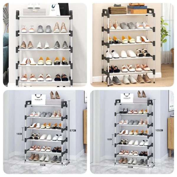 Tier Shoe Rack, Free Standing Shoe Racks, Stackable Shoe Rack With Side Support For Indoor & Outdoor